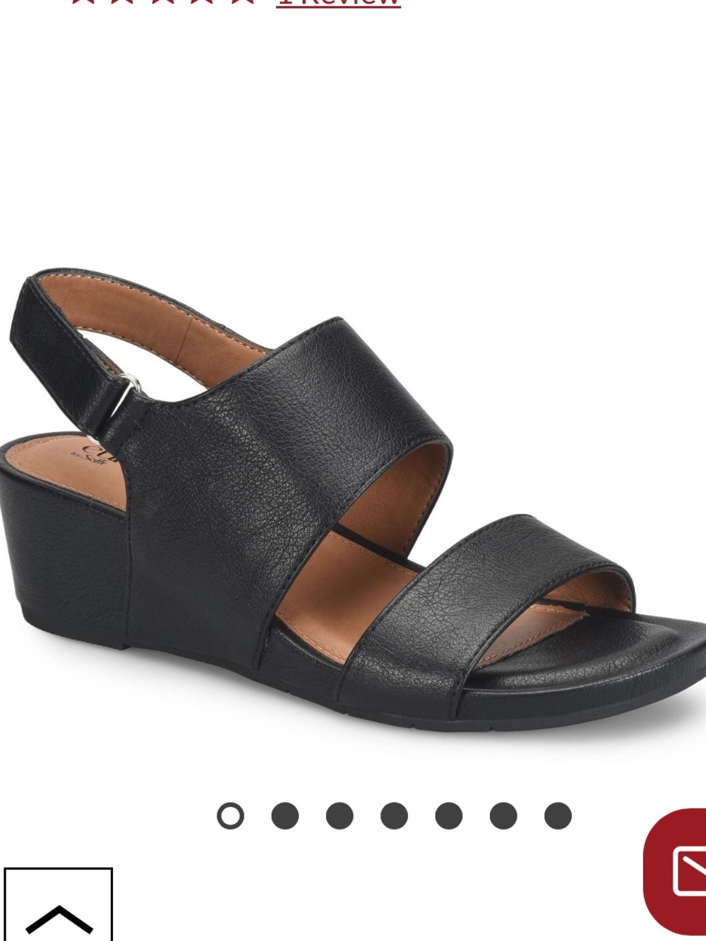 Eurosoft Reba Black Womens Wedge Sandal size 9 (sample item) see hole on soles
